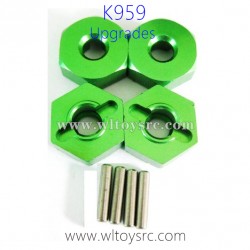 WLTOYS K959 Upgrade Parts, Wheel Hex Mount Green