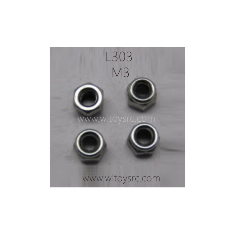 WLTOYS L303 1/10 RC Racing Car Parts, A929-95 M3 Locknut