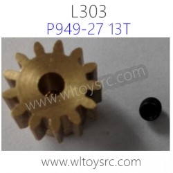 WLTOYS L303 RC Car Parts 13T Motor Gear