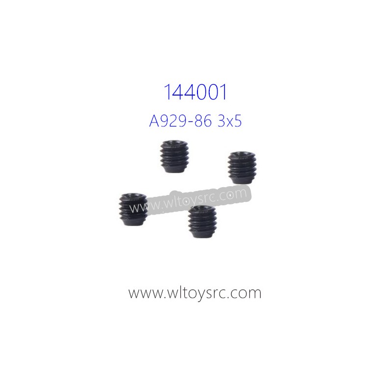 WLTOYS 144001 Parts, Screw for Motor Gear A929-86