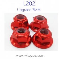 WLTOYS L202 Upgrade Parts, M4 7MM Nuts Red