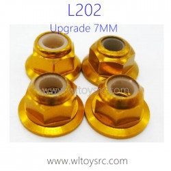 WLTOYS L202 Upgrade Parts, M4 7MM Nuts yellow