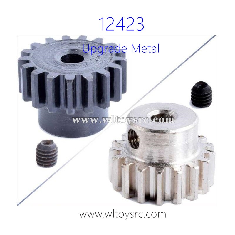 WLTOYS 12423 Upgrade Parts, Metal Motor Gear 17T Hardened steel