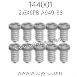 WLTOYS 144001 Parts, A949-38 Round head tapping Screw