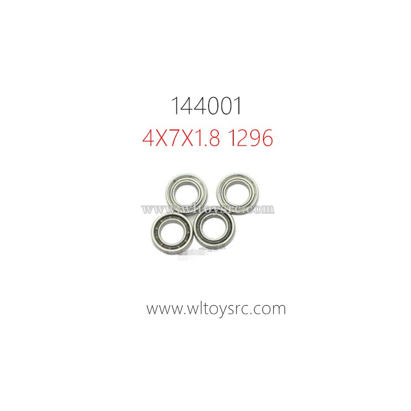 WLTOYS 144001 Parts, Rolling Bear 4X7X1.8 1296
