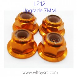 WLTOYS L212 Upgrade Parts, M4 7MM Nuts yellow