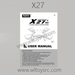 SYMA X27 Drone English Manual