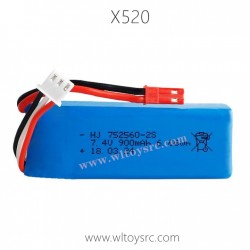 WLTOYS XK X520 Fighter RC Plane Parts-Battery 7.4V 900mah