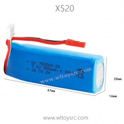WLTOYS XK X520 Parts-Battery 7.4V 900mah